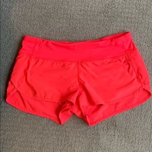 Hot pink lululemon shorts